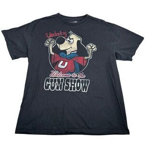 Underdog Cartoon Character Graphic T Shirt Black XL Welcome to the Gun Show